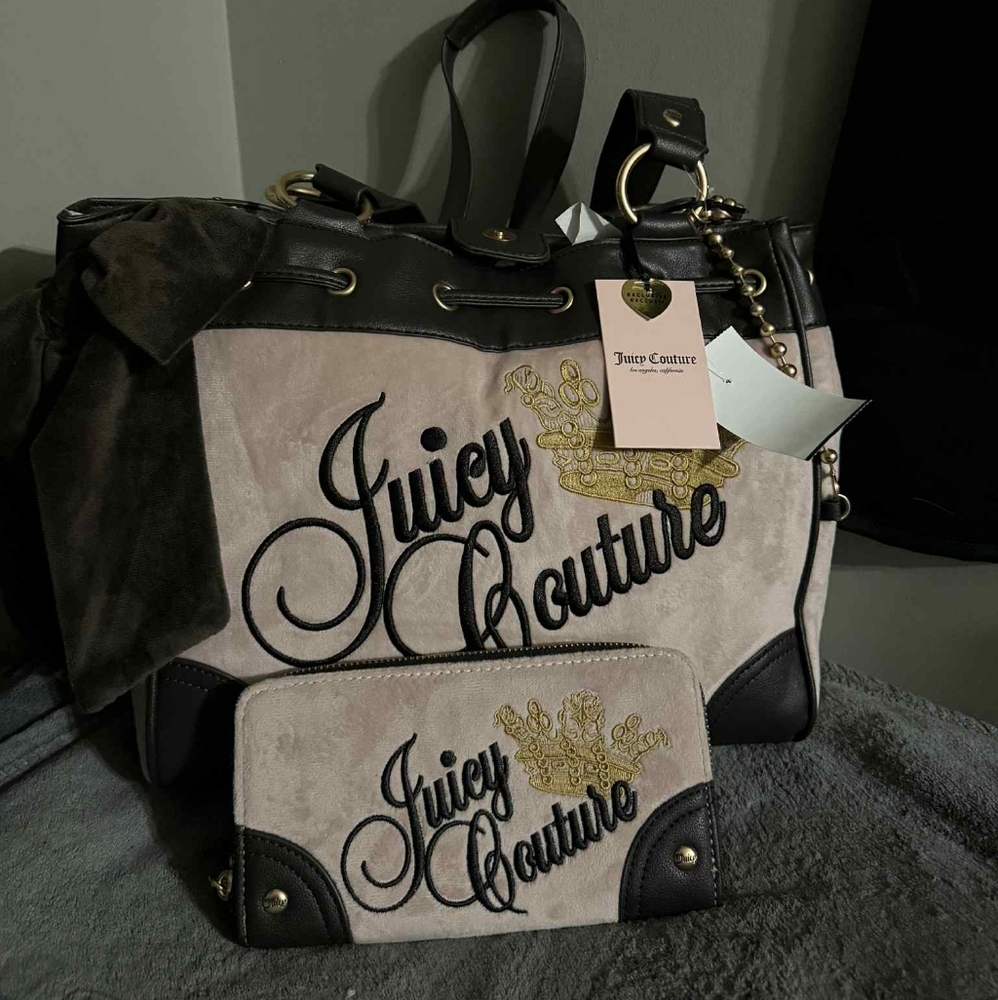 Juicy Couture Daydreamer And Matching Wallet In Blush Pink And Brown